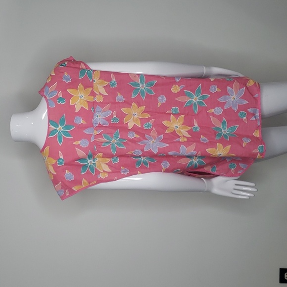 Artistic Creation Vintage Early 1990s Art Smock Floral Pink Size 1X - Picture 5 of 6